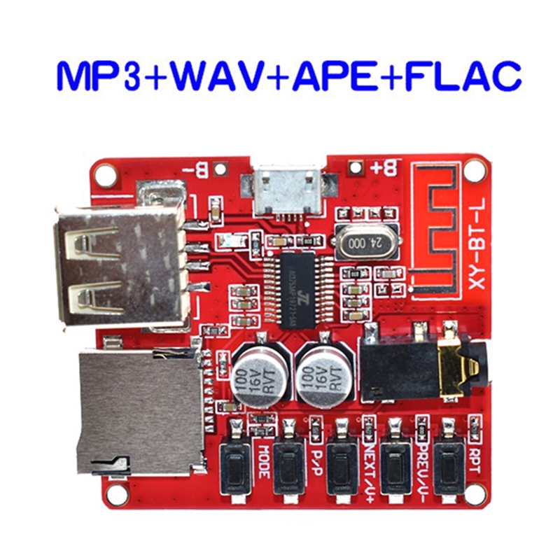 Bảng thu âm Bluetooth không mất dữ liệu Khe cắm thẻ USB TF Giải mã DIY Mô-đun MP3 được sửa đổi cho Loa xe hơi Bộ khuếch đại âm thanh