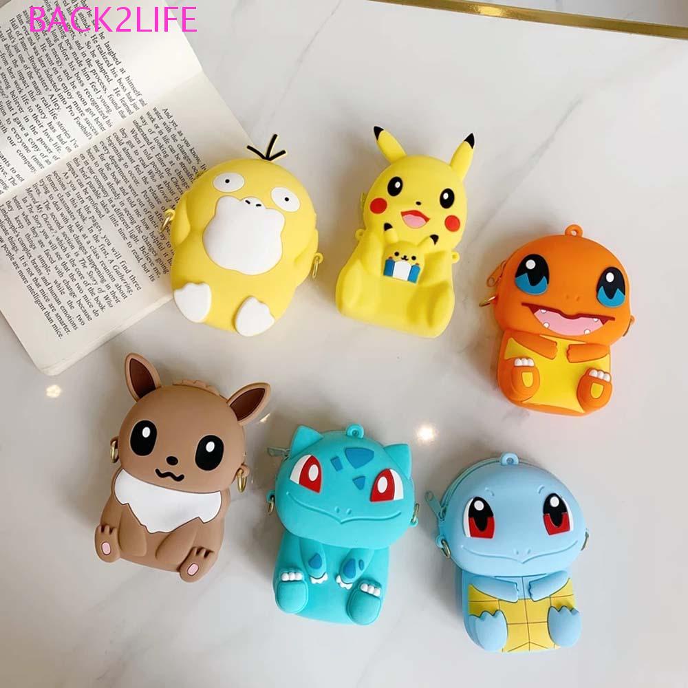 Túi Đựng Tai Nghe / Tiền Xu Bằng Silicon Hình Pokemon Go BACK2LIFE Dễ Thương Cho Bé
