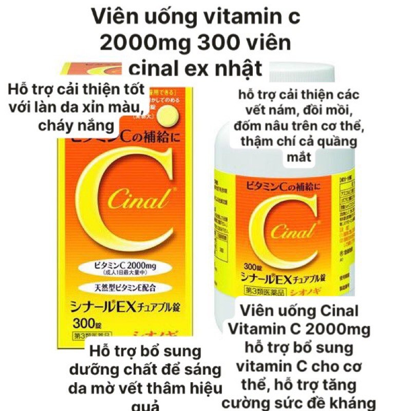 Vitamin c 2000mg 300v cinal ex Japan 300 viên Nhật bản