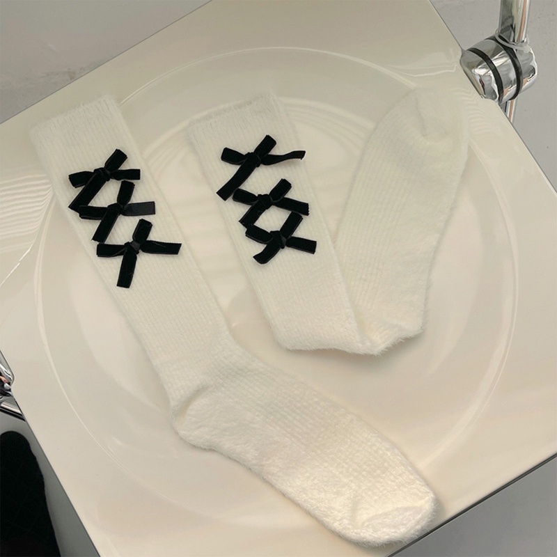 1 Đôi Tất Ngắn Đính Nơ Nữ Tính