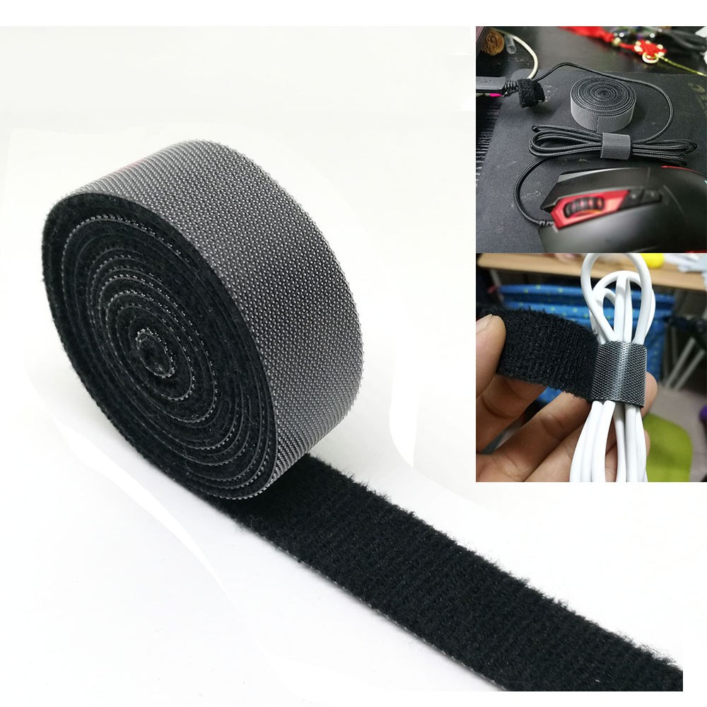 Dây quấn velcro tiện lợi (Đen - rộng 2 cm)