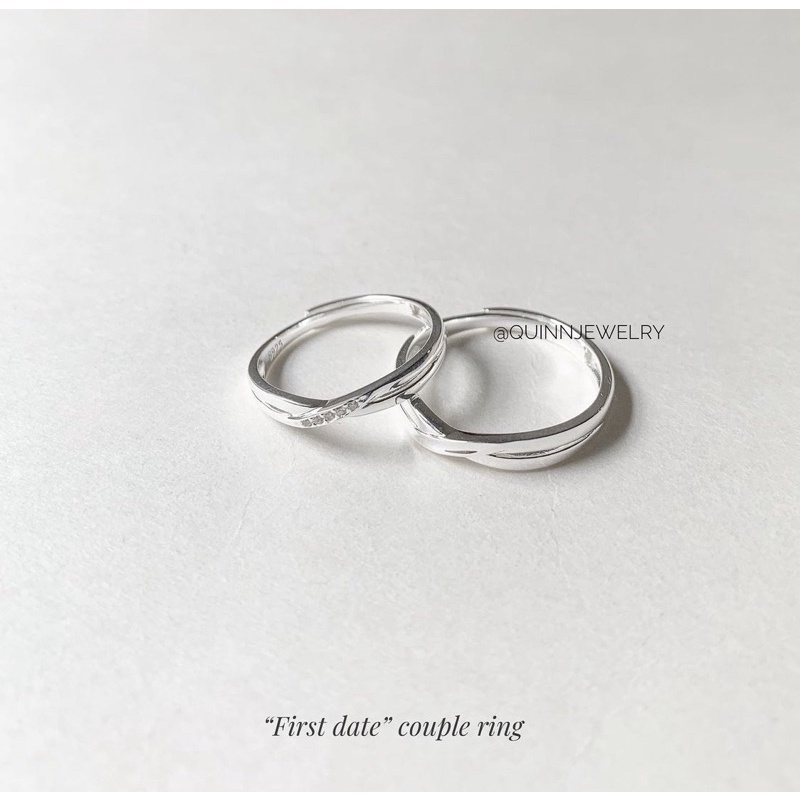 Nhẫn đôi bạc 925 First Date  Quinn Jewelry