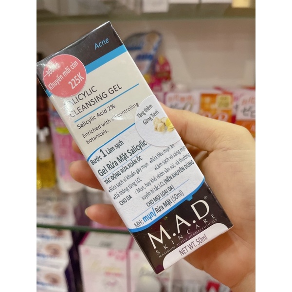 gel rửa mặt M.A.D salicylic cleansing gel