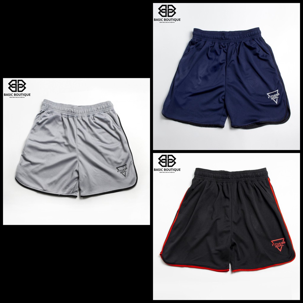 Quần short nam 3 màu xám đỏ xanh đen quần thể thao nam quần tập gym màu đỏ chạy bộ từ 45-86kg