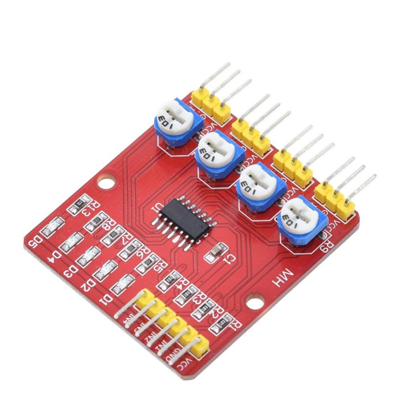 4 Channel Infrared Detector Tracked Photoelectricity Sensor module Mô Đun Cảm Biến Hồng Ngoại 4 Kênh Cho Xe Hơi/Robot