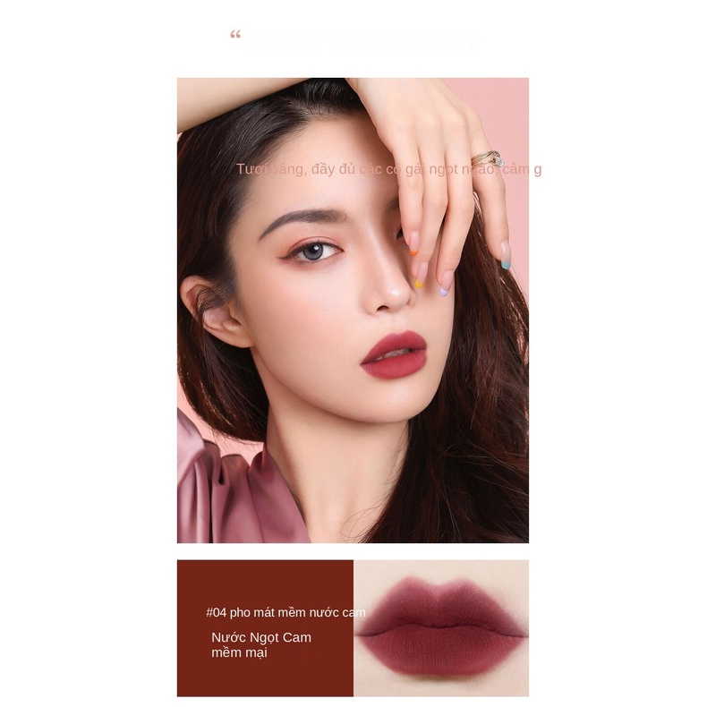【vibely】Zhizhi stick lip mud matte velvet matte lip glaze không dễ phai, chống dính cốc, màu đỏ thuần phong cách hot, giao hàng trong ngày | BigBuy360 - bigbuy360.vn