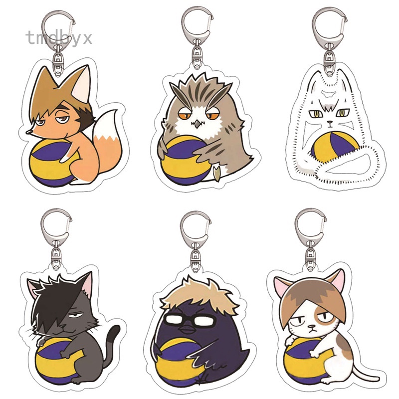 Móc khóa phong cách hoạt hình Haikyu! Hinata Kozume Kenma tùy chọn