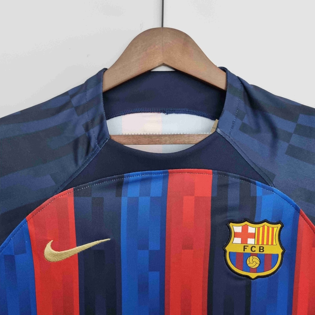 Áo Barcelona sân nhà Thái Lan AAA 22-23  Size S-4XL Thêm tên và bản vá áo bóng đá quần áo đá bóng