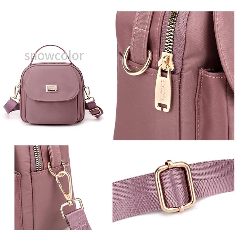 Beg Tangan Wanita Murah Cantik Túi Đeo Chéo Canvas Mini Chống Thấm Nước Phong Cách Hàn Quốc Beg Silang Perempuan Cho Nữ