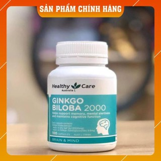 [Giá Hủy Diệt] Viên Uống Bổ não/ Hoạt huyết dưỡng não Healthy Care Ginkgo Biloba Úc 2000mg