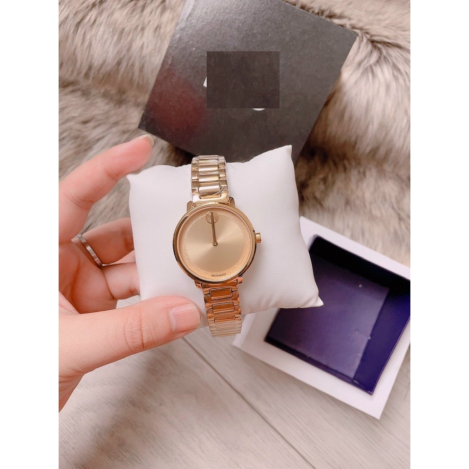 Đồng hồ nữ nam cặp đôi MVD dây thép - size 30/40mm