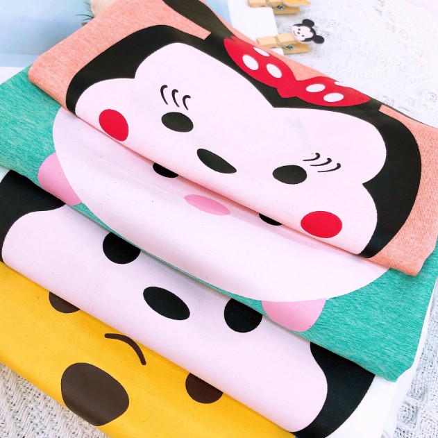 Áo Thun Tay Ngắn Và Quần Đùi In Hình Chuột Mickey Đáng Yêu Cho Bé
