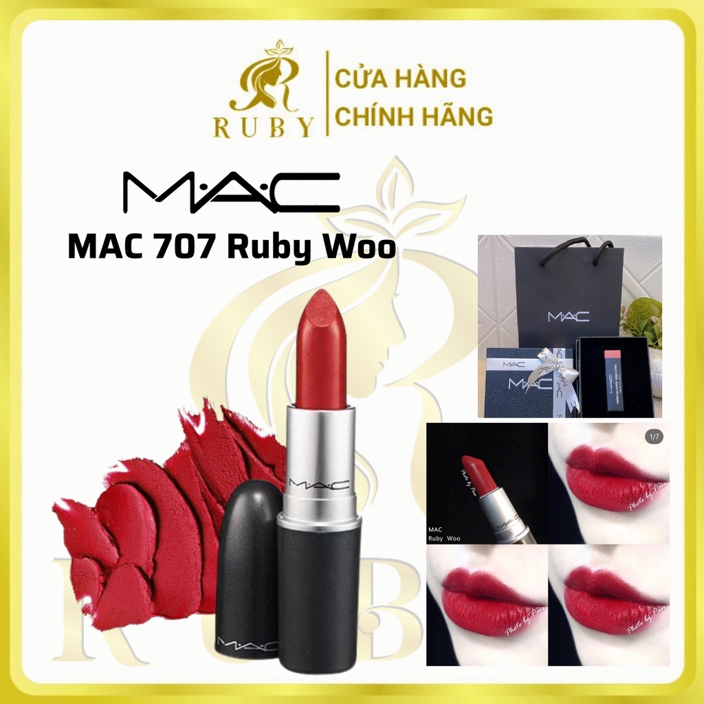 Son Mac Ruby Woo 707 Retro Matte, Son Mac Chính hãng, Tiệm Son Ruby