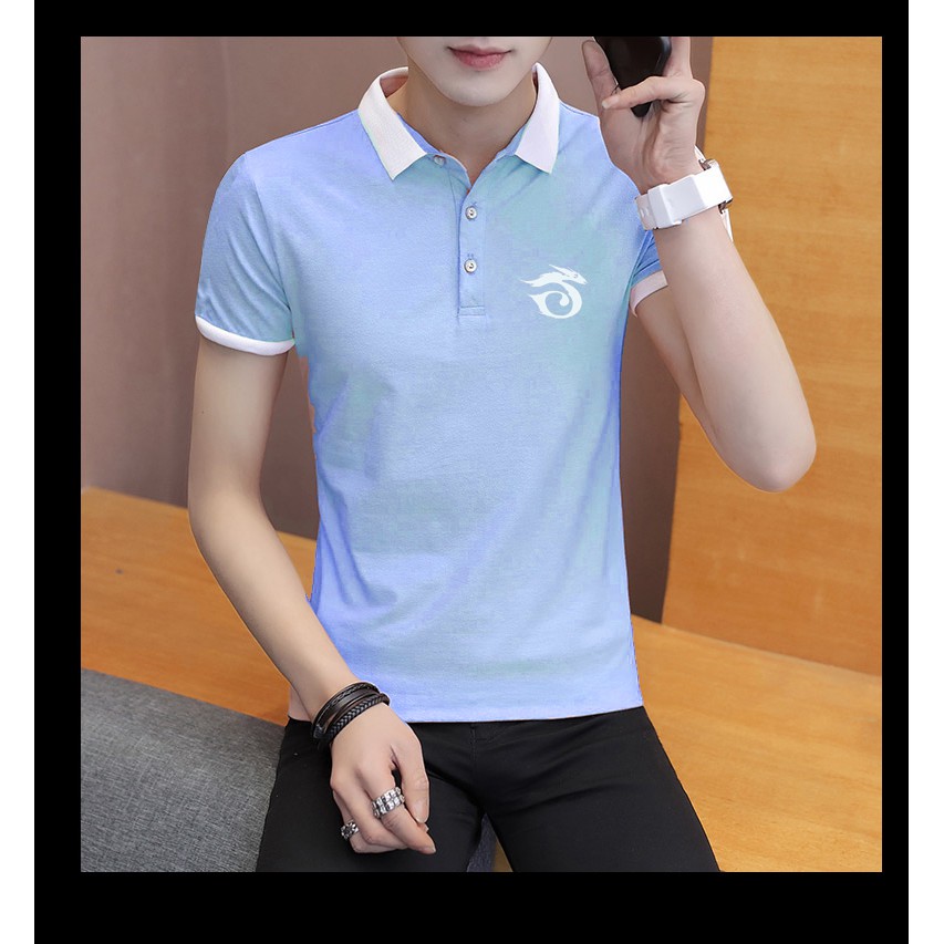 ÁO THUN NAM NGẮN TAY GARENA CỔ SƠ MI CAO CẤP ATN02-XANH BIỂN | BigBuy360 - bigbuy360.vn