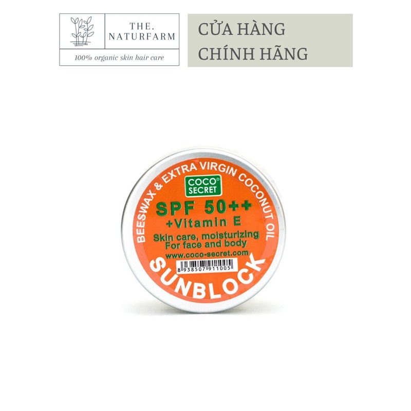 Kem chống nắng vật lý từ dầu dừa Sunblock coco secret