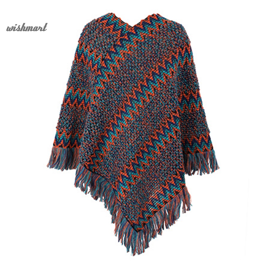 Áo choàng dáng rộng họa tiết kẻ sọc phong cách Bohemian thời trang cho nữ
 | BigBuy360 - bigbuy360.vn