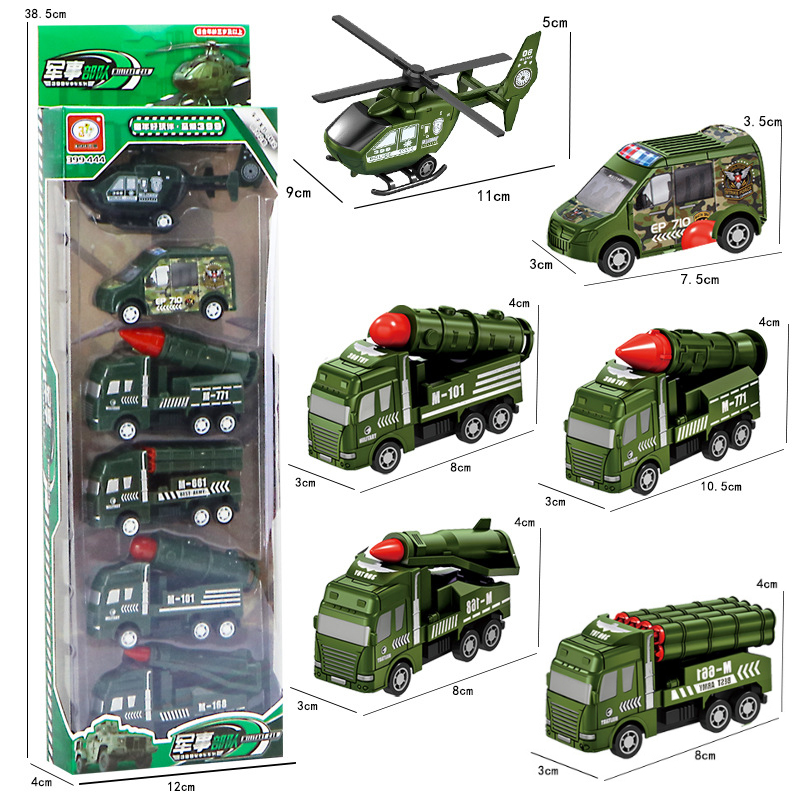 Set 6 mô hình xe cứu hỏa đồ chơi vui nhộn cho bé