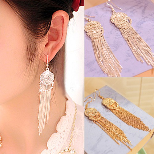 Khuyên Tai Chuỗi Tua Rua