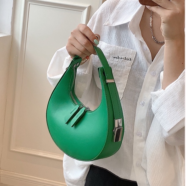 Túi Xách Thiết Kế Hình Bán Nguyệt Đơn Giản Thời Trang Cho Nữ IELGY