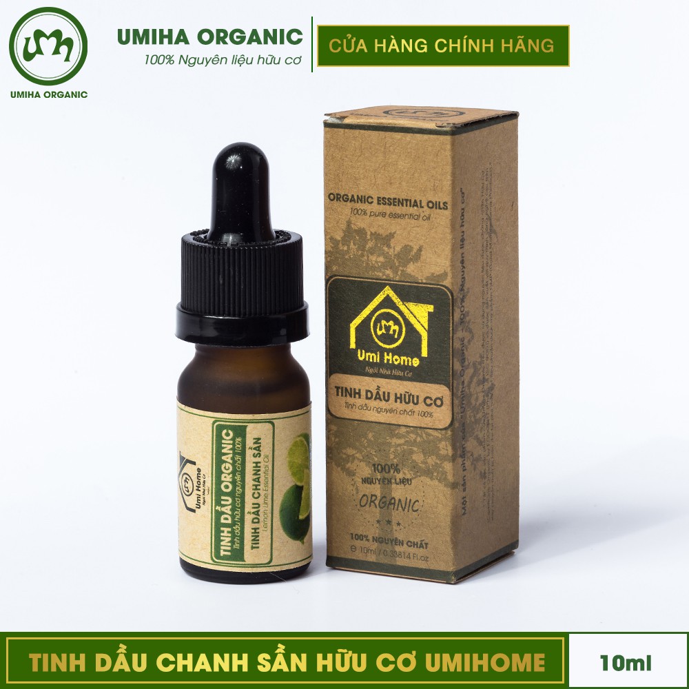 Tinh dầu Chanh Sần Lime UMIHA nguyên chất | Lemon Lime Essential Oil 100% Organic 10ml