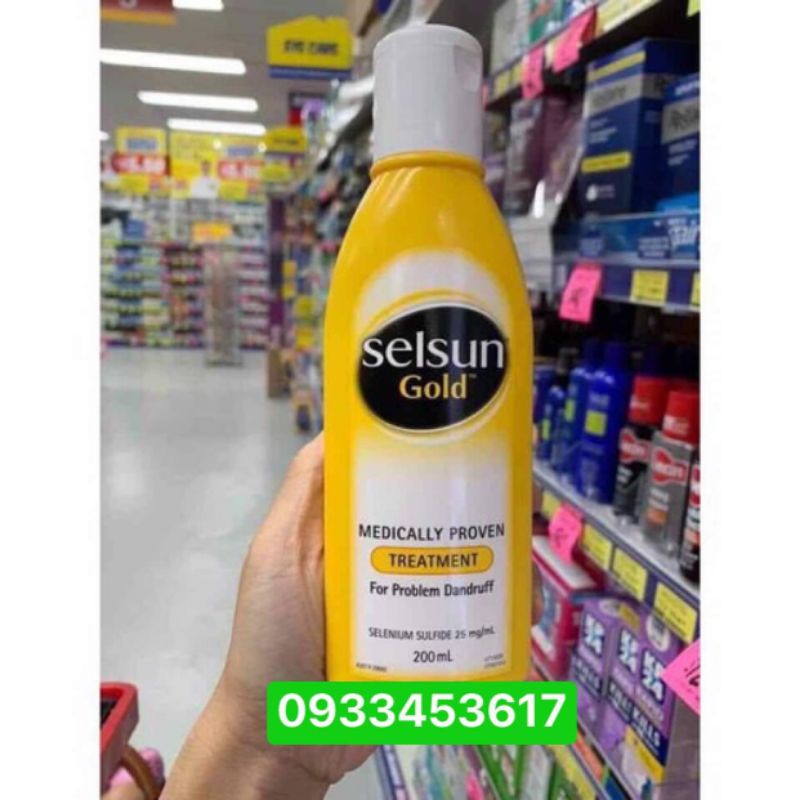 dầu gội selsun gold 200 ml selsun vàng tri gàu vảy nến nấm da đầu