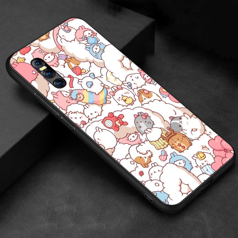 S127 Molang Cartoon dog cat Vivo Y11 Y11S Y12 Y15 Y17 Y19 Y5S Y53 Y55 Y69 Y71 Y81 Y91C Y93 Y95 Y20 Y30 Y50 Y70 Soft Phone Case