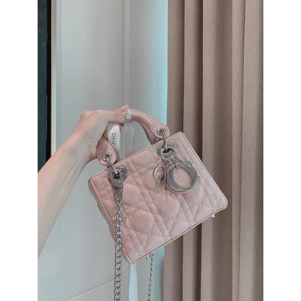 Túi Diiii o sz 18 cm full bõ kèm 2 dây đeo, da lì - kèm ảnh thật HANA BAG