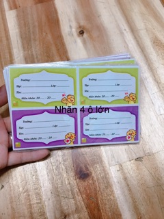 Giấy nhãn vở học sinh