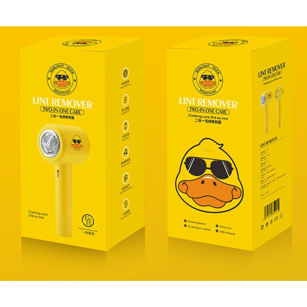 Máy cắt lông Xù 2 in 1 kiêm con Lăn làm sạch quần áo len dạ Sạc Pin tiện dụng