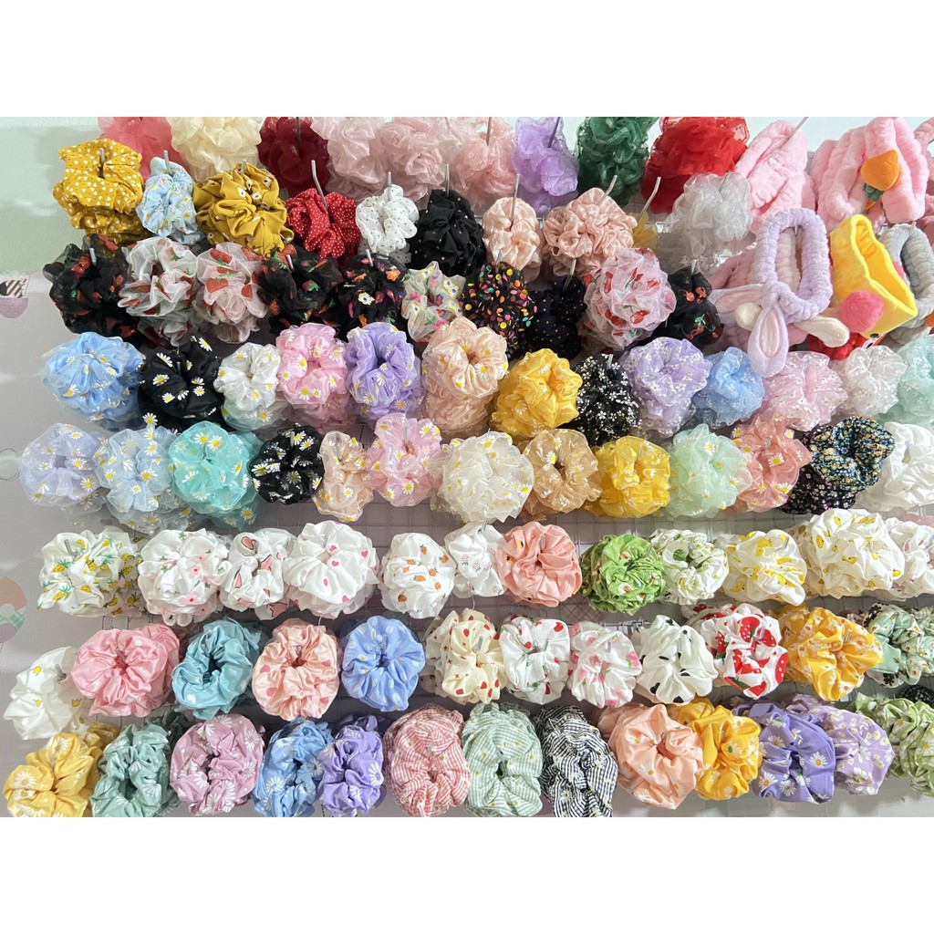 Cột tóc scrunchies nhiều mẫu đáng yêu ngẫu nhiên