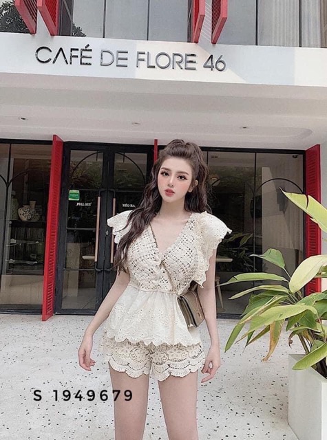 Set áo cánh tiên ren + quần ren