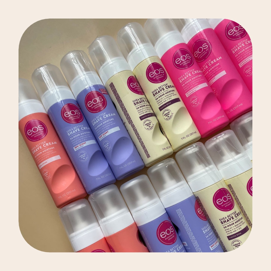 Kem cạo lông EOS Shave Cream 207ml 74ml full size mini size hàng Mỹ - cạo lông cơ thể, vùng kín bikini, nách