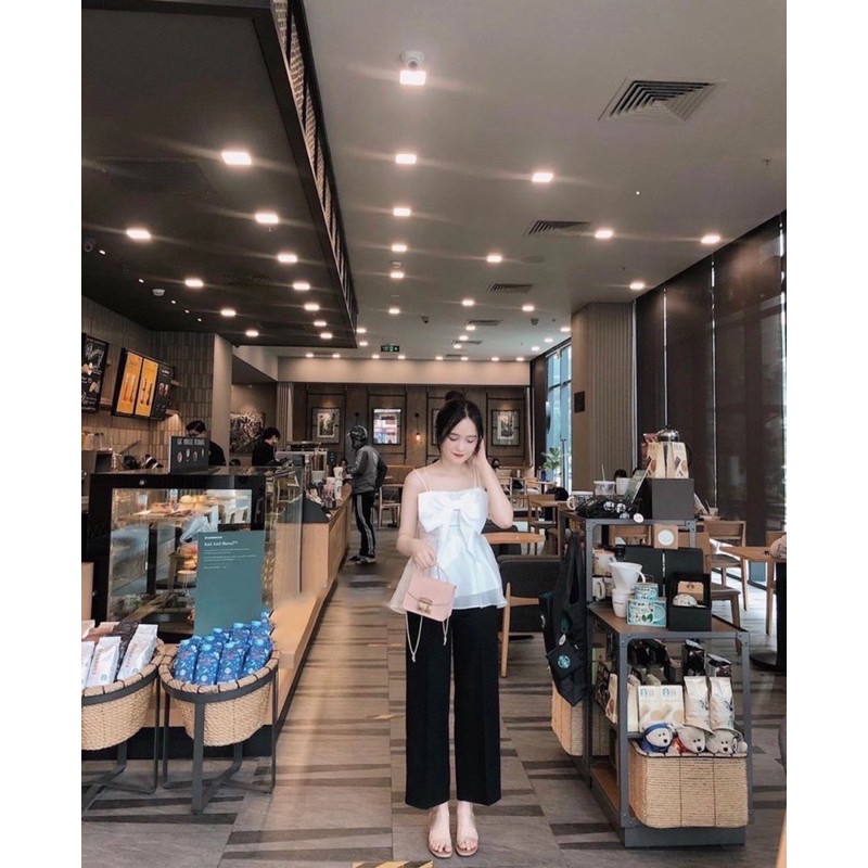 SET PEPLUM 2 DÂY NƠ NGỰC KÈM QUẦN SUÔNG ĐEN
