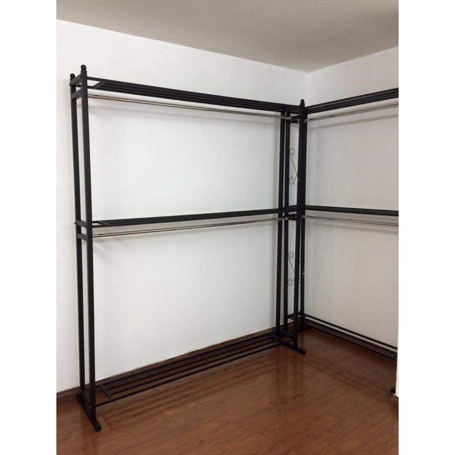 kệ treo quần áo-giá treo hộp vuông 2 tầng giúp tiết kiệm diện tích-kích thước 2m2x1m5x40cm