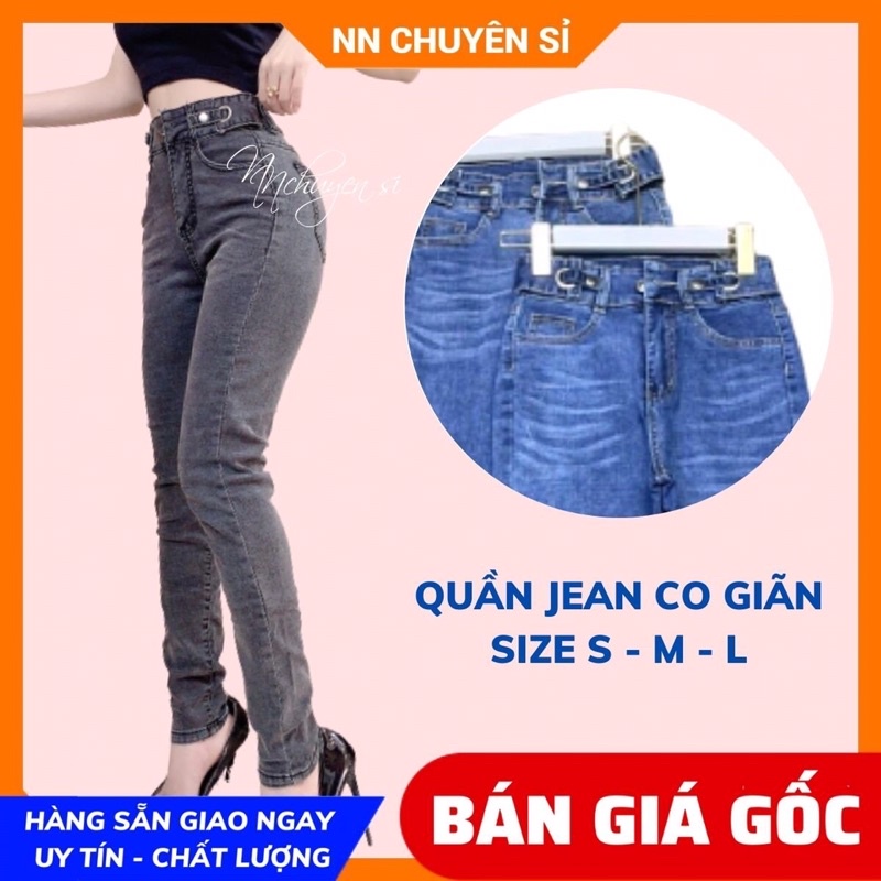 Quần jean nữ lưng cao Quần dài nữ cạp cao ôm body chất jean co giãn thoải mái LC113