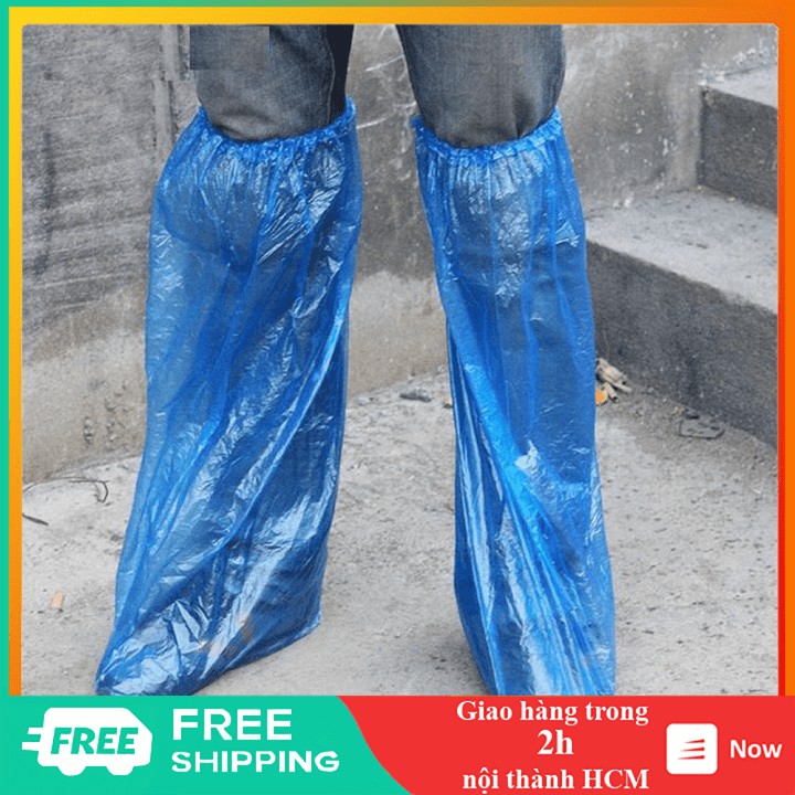 Bọc giày đi mưa dùng một lần cổ cao chống nước bảo vệ giày - GD0887