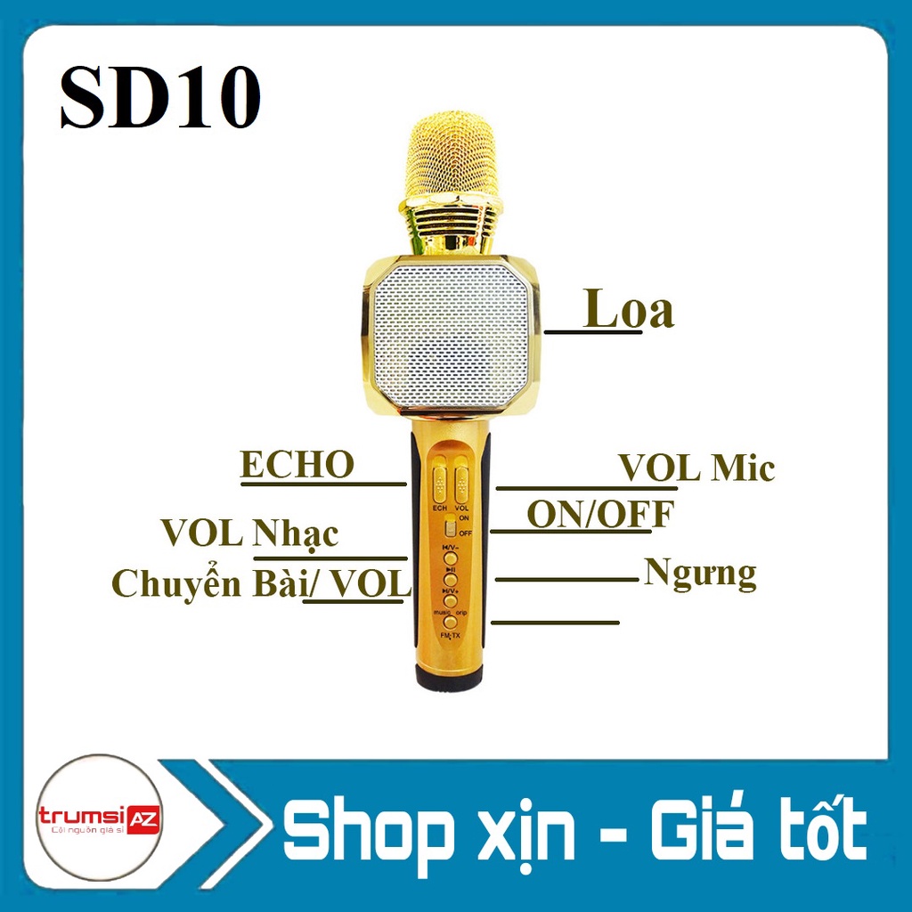 Mic karaoke SD10 âm thanh sống động