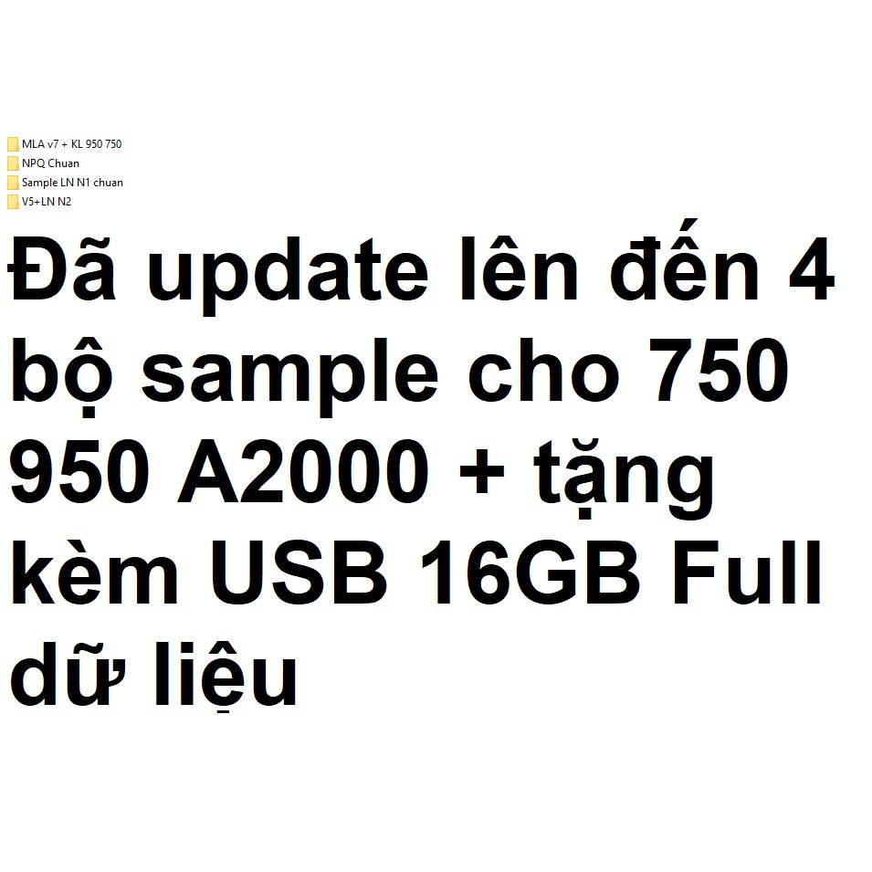 USB 16GB 3 bộ sample N1, MLA v7 + KL và V5+LK N2 cho organ yamaha Psr s750 s950 tặng kèm bộ dữ liệu đi show