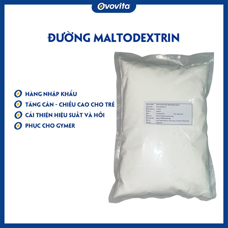 OVOVITA Đường Maltodextrin Xuất Xứ Indonesia Túi 1kg