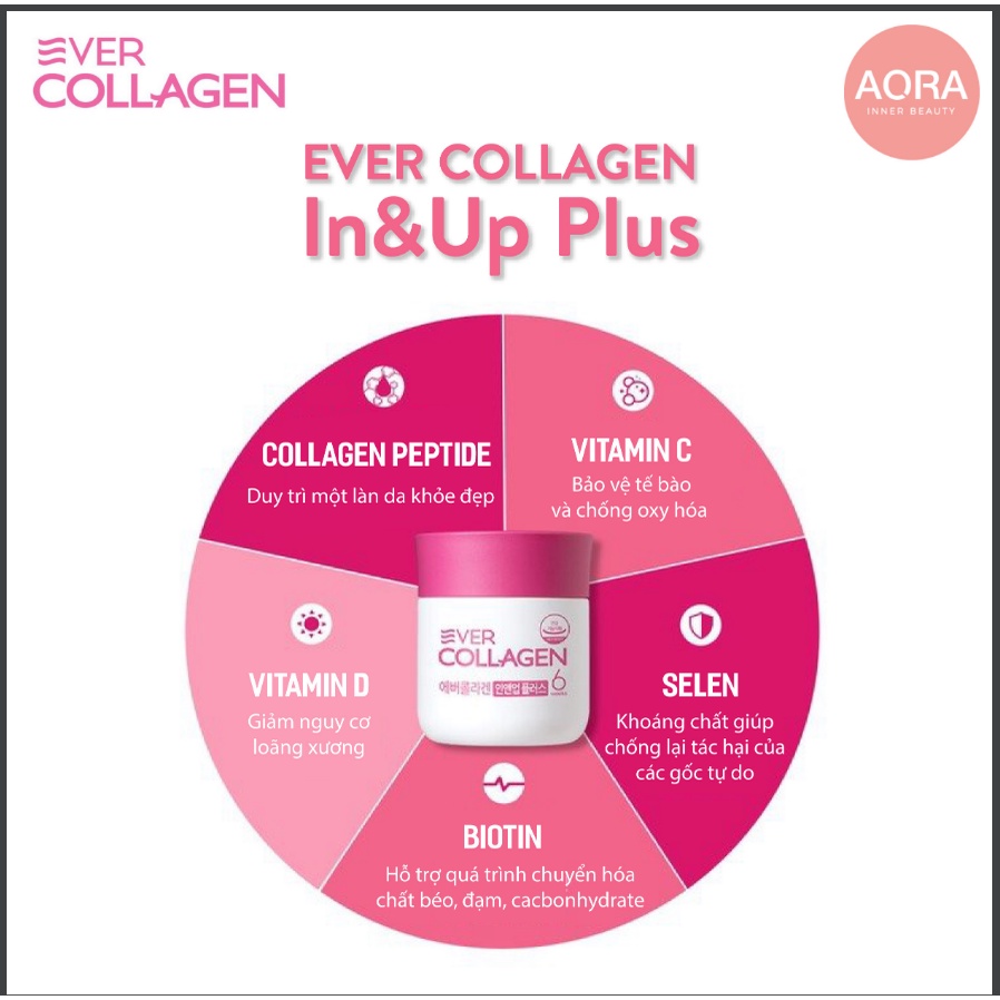 Viên uống Ever Collagen In&Up cho 6 tuần sử dụng
