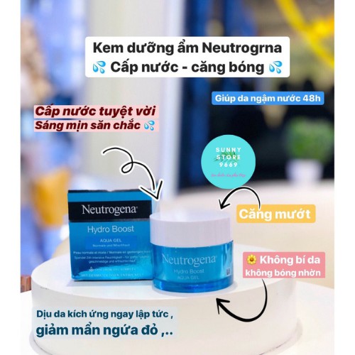 Kem dưỡng ẩm Neutrogena hydro boost aqua gel 50g chính hãng