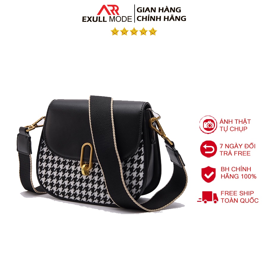 Túi xách nữ công sở, dây đeo chéo thiết kế hiện đại, dáng tròn Chính hãng Exull Mode 1934666760