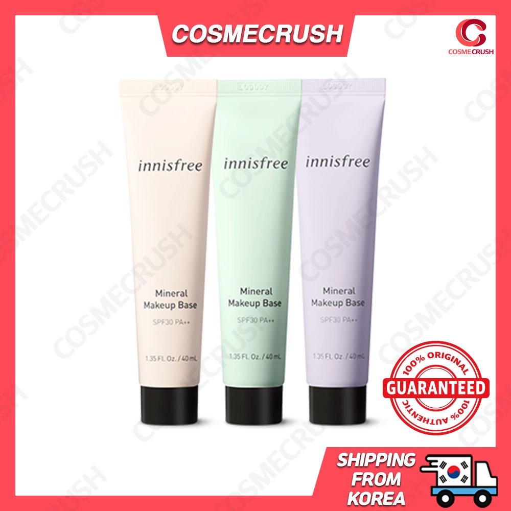 (Hàng Mới Về) Kem Lót Trang Điểm Khoáng Chất Innisfree 40ml //innisfree Mineral Make Up Base 3 Type