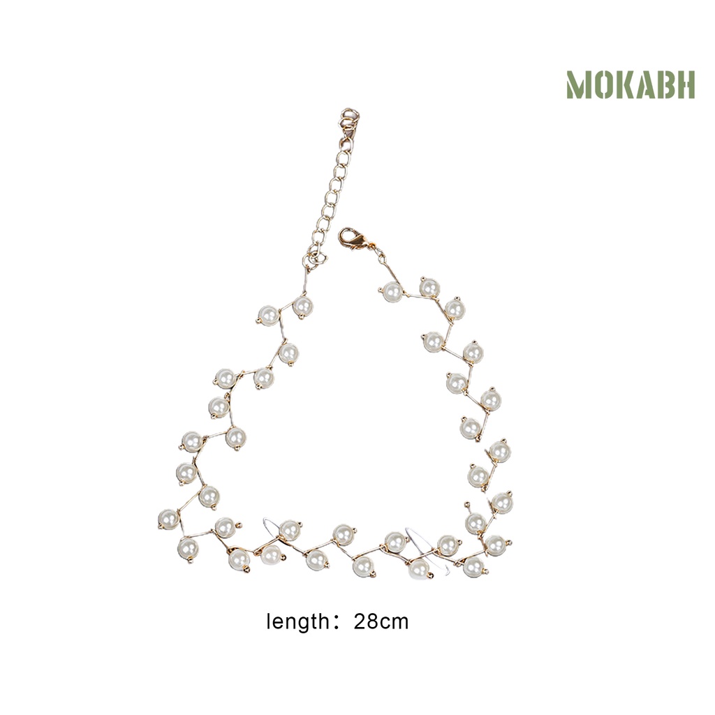Vòng Cổ Choker Đính Ngọc Trai Nhân Tạo Thời Trang Dành Cho Nữ