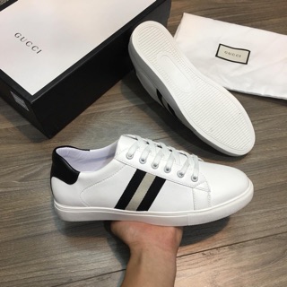 Giầy Da gucci Đen trắng