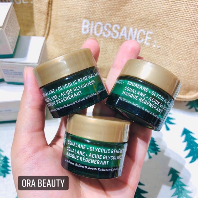 MẶT NẠ TẨY DA CHẾT BIOSSANCE SQUALANE + GLYCOLIC RENEWAL FACIAL