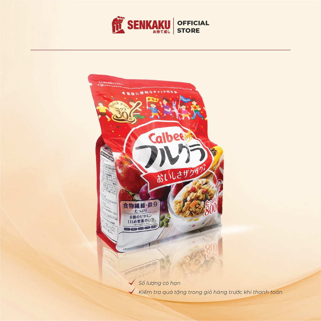 Ngũ Cốc Calbee đỏ 800g Sấy Khô nội địa ngũ cốc hoa quả Nhật Bản ( DATE 5/2022 )
