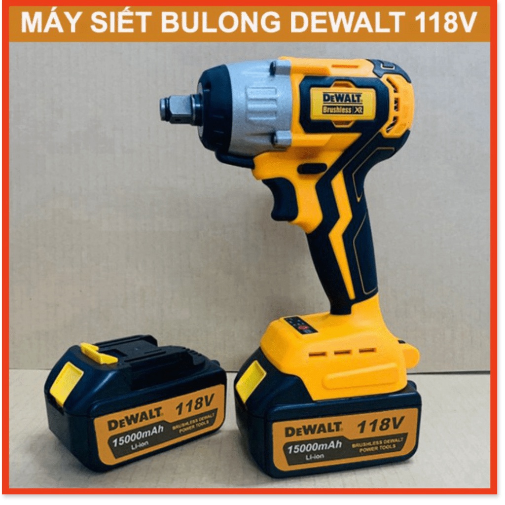 Máy Siết Bulong DEWALT 118V 100% đồng - (TẶNG 1 Đầu khẩu 22mm) - Máy Siết Bu Lông , Máy Bắt Vít | sẵn hàng|
