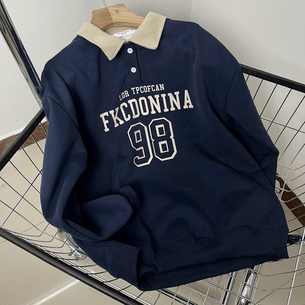 Polo Phối Cổ Nam Nữ Dáng Rộng Cổ Bẻ Số 98 Nhiều Màu Unisex Chất Đẹp Quảng Châu