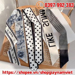 Khăn lụa buộc tóc choàng cổ quấn túi xách xinh xắn phong cách hàn quốc dành cho nữ